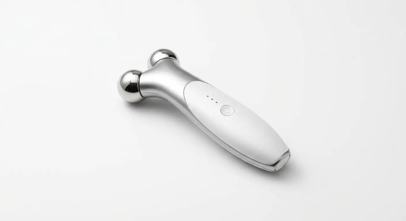 Handheld facial wand device shown on a neutral background